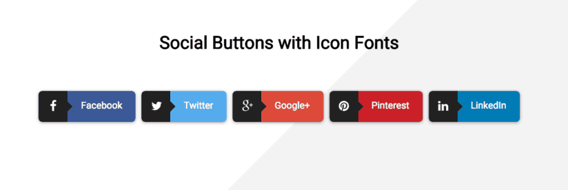 Social Buttons with Icon Fonts