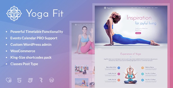 yoga fit wp theme
