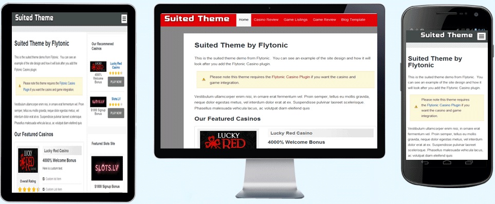 suited - affiliate marketing theme
