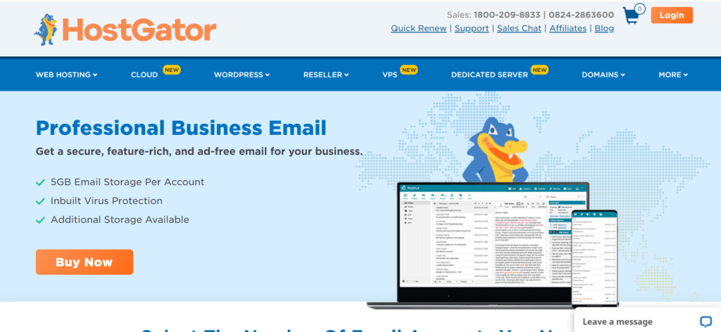 Hostgator email hosting